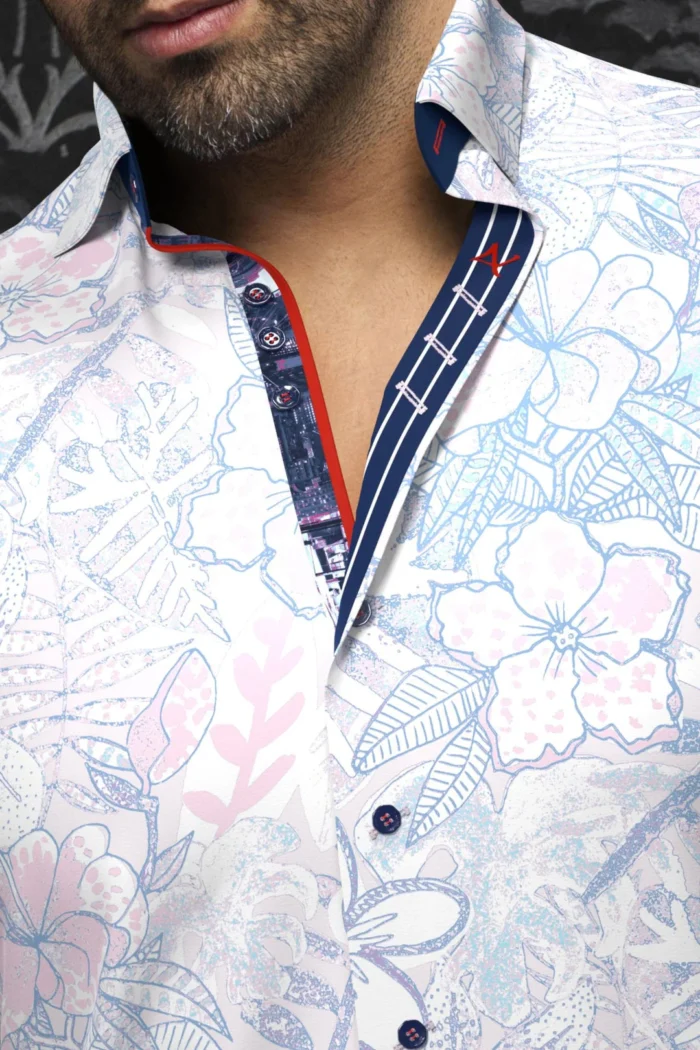 AU NOIR Alvarado Pink Stretch Shirt - Image 3