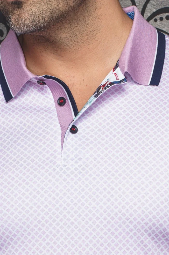 AU NOIR Fairmont Pink Stretch Polo - Image 3