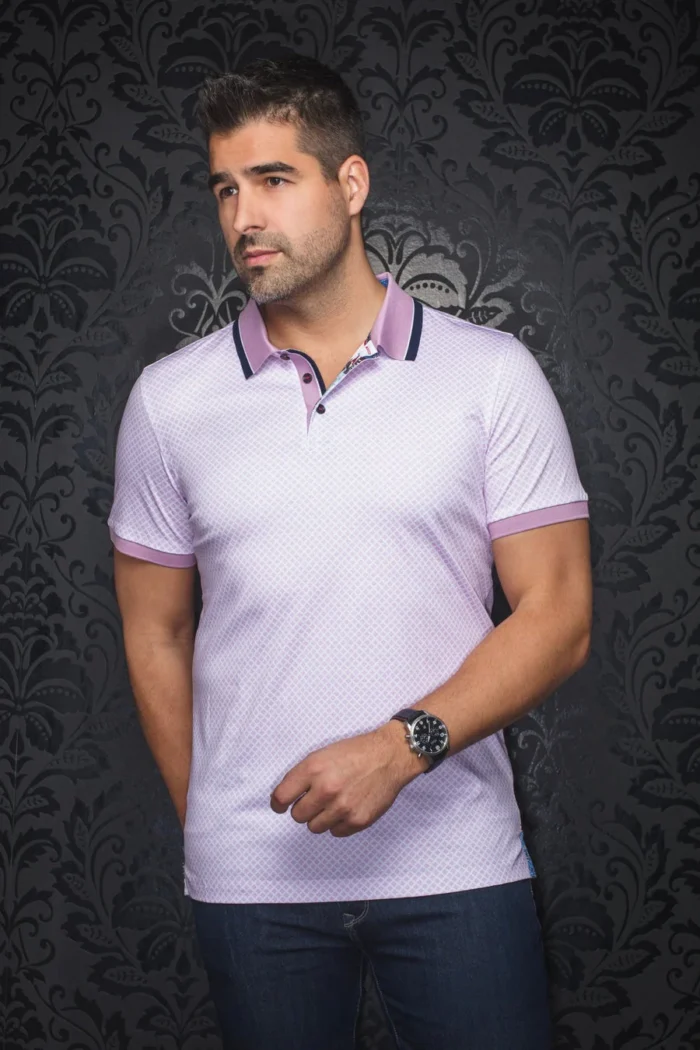 AU NOIR Fairmont Pink Stretch Polo - Image 2