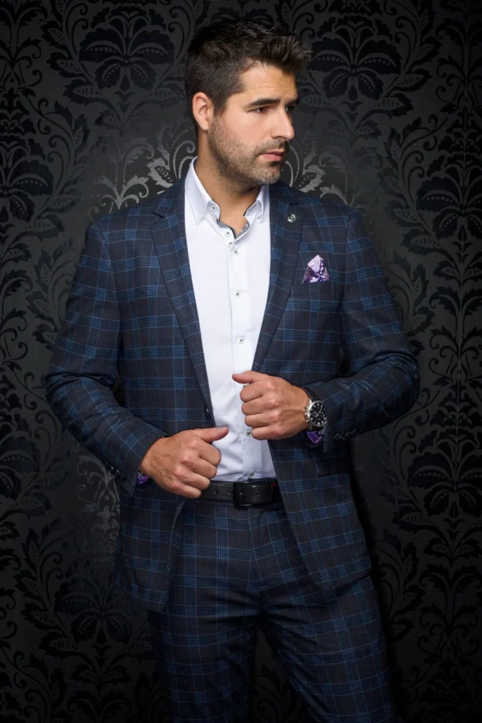 AU NOIR Huston Navy Stretch Blazer - Image 1